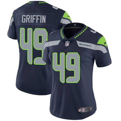 Women's Nike Seattle Seahawks #49 Shaquem Griffin Steel Blue Team Color Stitched NFL Vapor Untouchable Limited Jersey